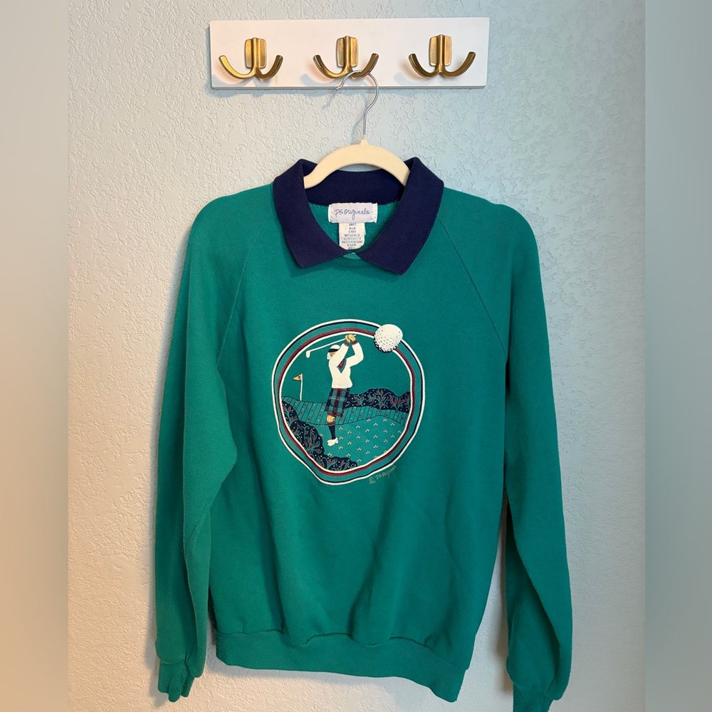 Vintage 1992 P.S. Originals Golf sweatshirt with cute peppy golfer graphic
